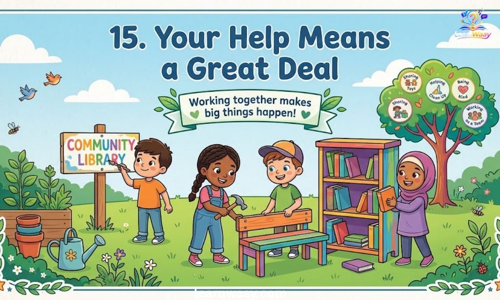 15. Your Help Means a Great Deal