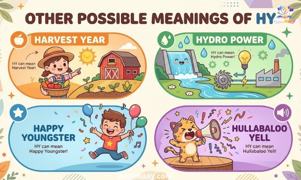 Other Possible Meanings of HY